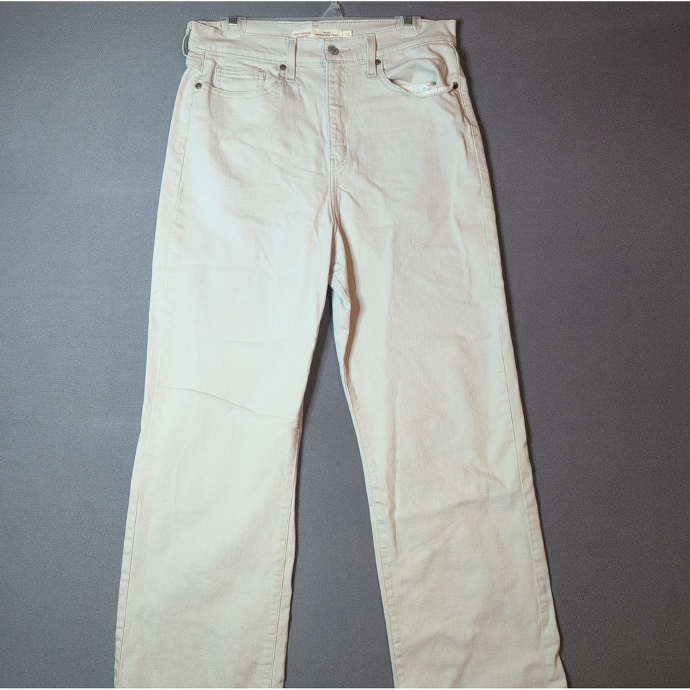Levi Strauss Womens Sz 12 Heritage High Rise Loose Straight Leg jeans White